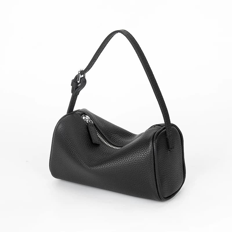 Pencil Case Crossbody Bag Small Top Layer Cowhide Minimalist Design Pen Pouch Handbag Genuine Leather Women's Pillow Bag Underarm Bag