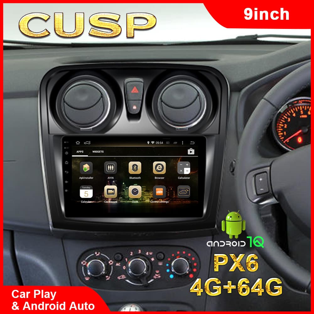 Compatible with 14-17 Sandero/Logan GPS Navigator 9-inch Bluetooth Wireless Carplay Large Screen Center Console