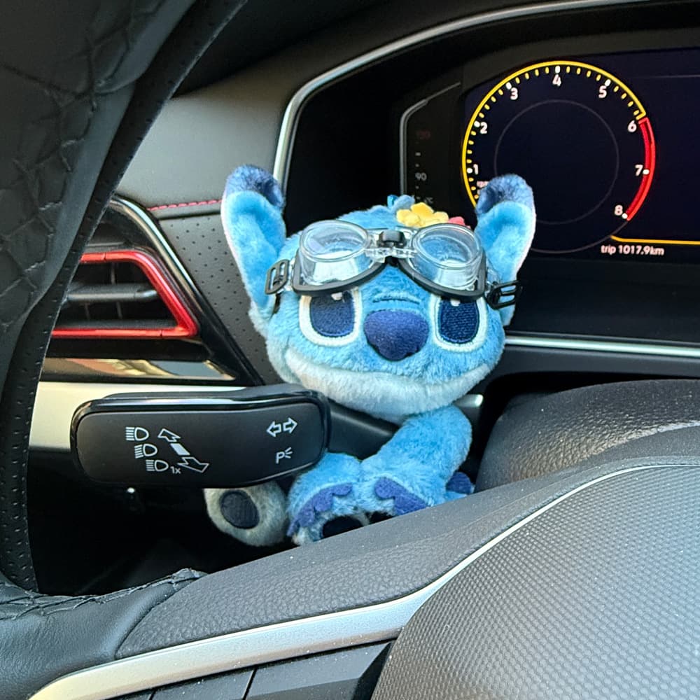 Cartoon Quality Plush Stitch Car Gear Shift Cover Stitch Lilo & Stitch Trendy Car Decoration