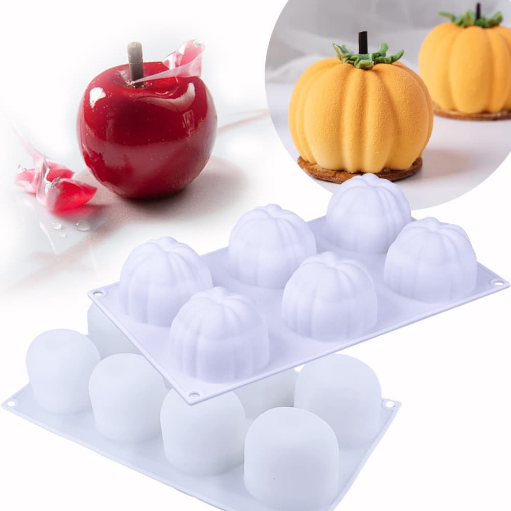 Cross-border Special Silicone Fruit Shape Mold Halloween Pumpkin Candle Mold 3D French Mousse Cake Mold