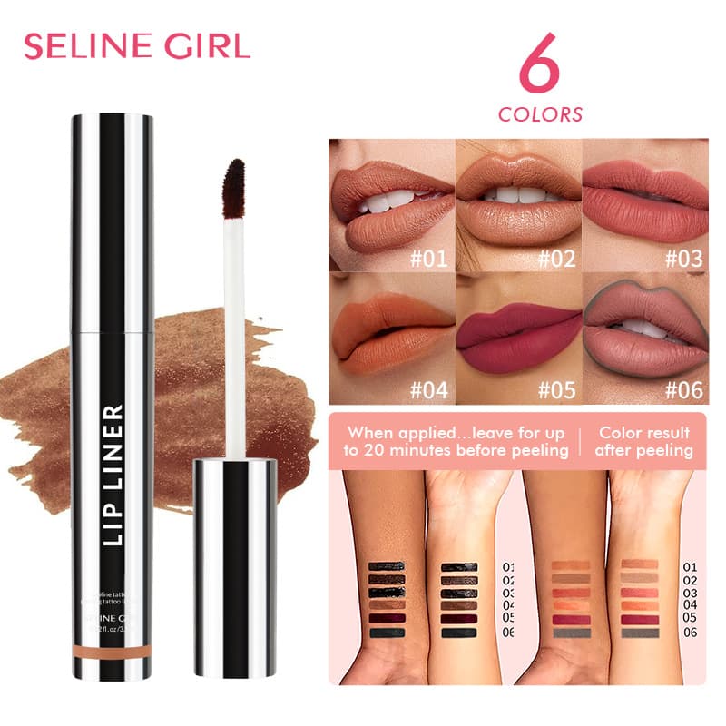 Ceramic Non-Stick Cup Moisturizing Lip Liner Pen for Lip Lines, Easy Coloring Lip Brush, Beauty Skin Care Makeup Pencil Liner