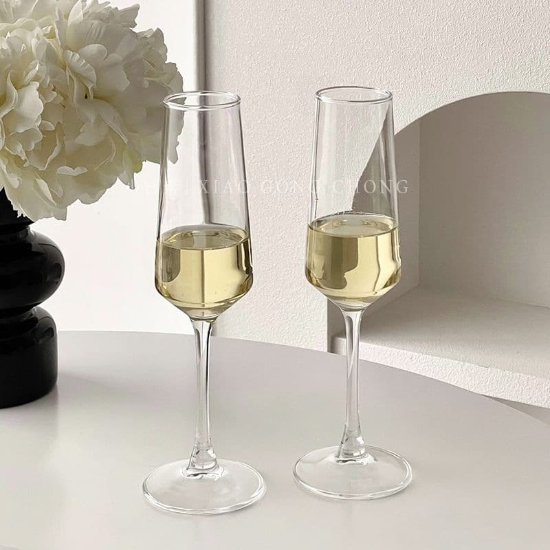 High-End Champagne Glass, French Crystal Stemmed Wine Glass, Home Luxury Red Wine Glass, Sparkling Wine Cup, Wholesale