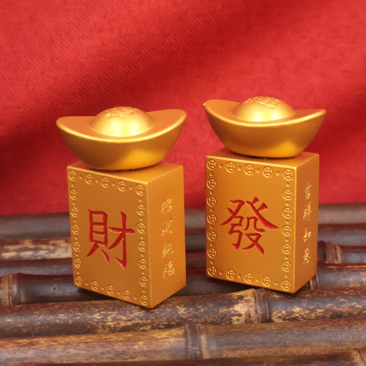 Fortune Ingot Spinning Mahjong Ornament Wealth Rotation Stress Relief Hand Piece