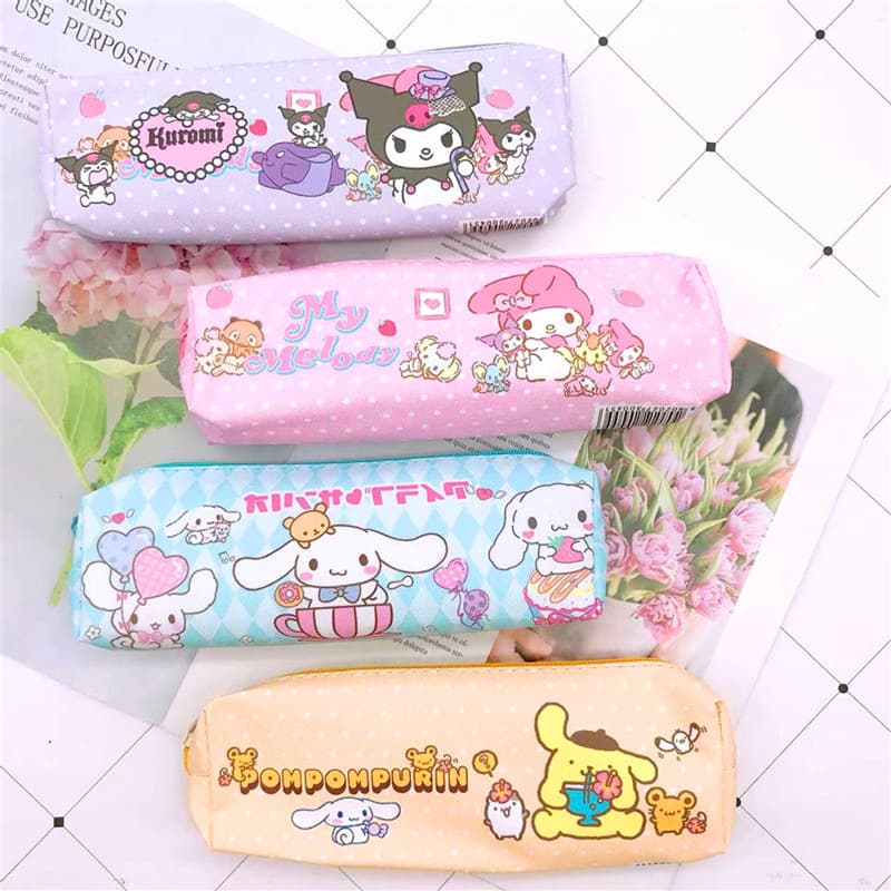 Cartoon Elementary School Pencil Case Creative Cute Children Stationery Bag PU Storage Pencil Pouch