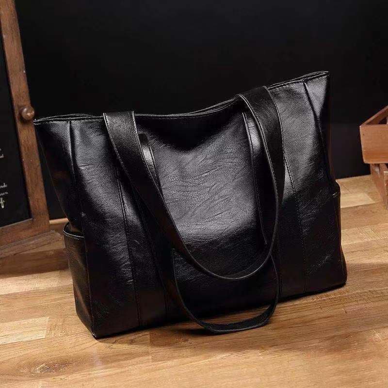 2025 New Korean Style Large Capacity Tote Bag for Women, Versatile Handbag, Soft Leather Purse, Wholesale