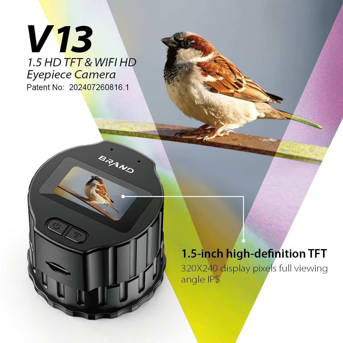 V13 WiFi Electronic Eyepiece HD 1.5-inch Screen Astronomical Photography Telescope