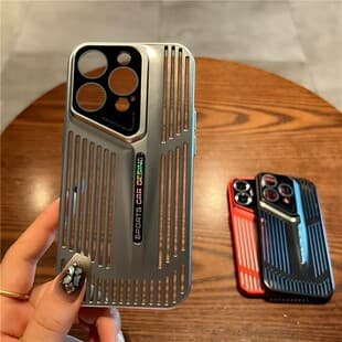 Blade Heat Dissipation Breathable Case for Apple iPhone 16, iPhone 17 Pro Max with Lens Film, Hard Shell Protective Cover