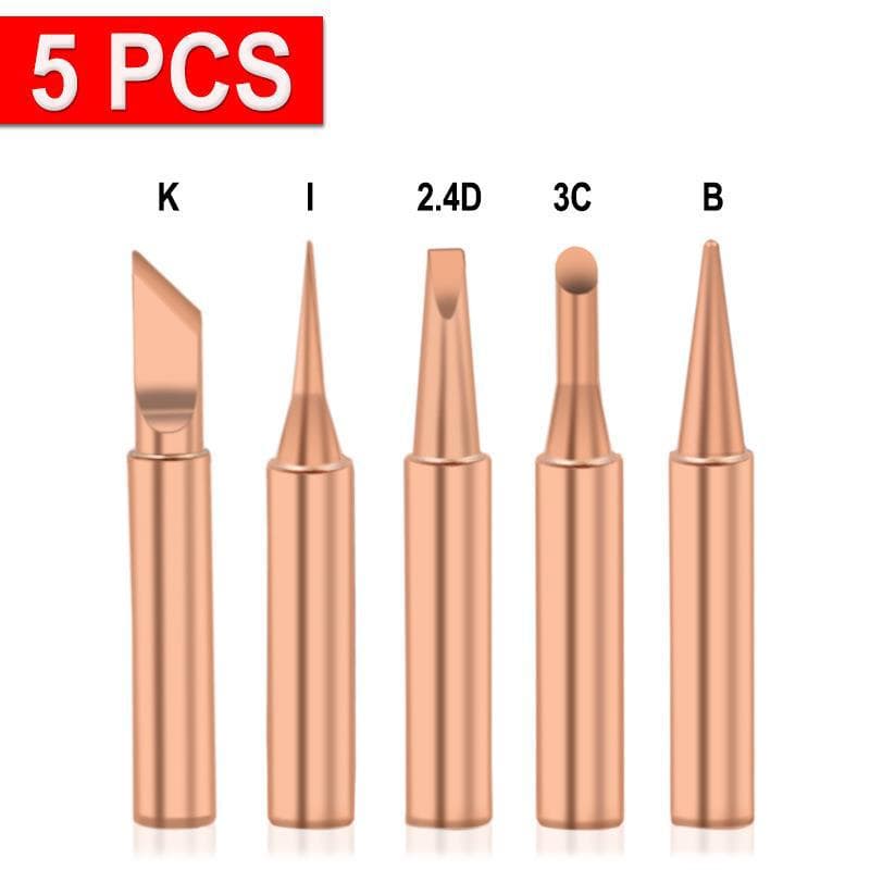 Internal Heating Bare Copper Welding Nozzle Iron Tip 936 Pure Copper 900M Tip Multi-Style Set Wholesale