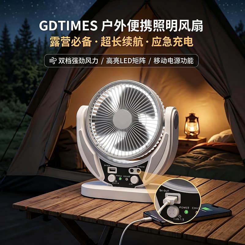 Cross-border Outdoor Solar Camping Energy-saving Portable Fan Solar-powered Desk Fan