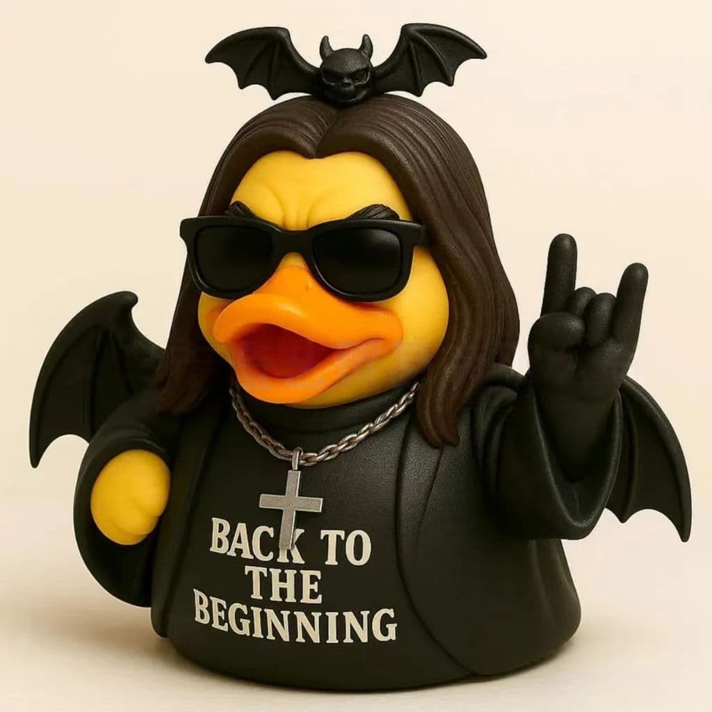 Gothic Ozzy Duck Tribute Statue