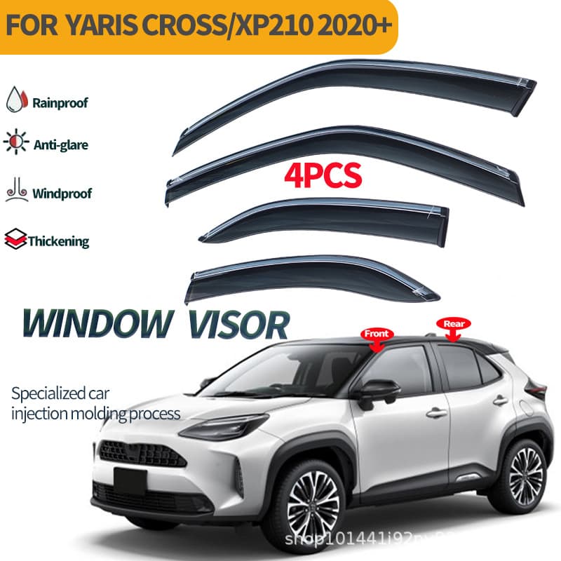 Compatible with Toyota 2020-2025 Yaris Cross XP210 Rain Guards Window Visors