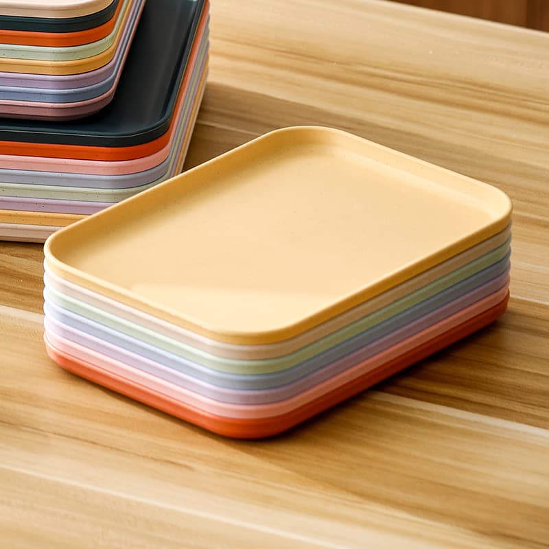 Factory Direct Plastic Tray for Dining, Fast Food, Serving, Rectangular for Restaurant, Kindergarten, Children's Puzzle Sectioned Plate