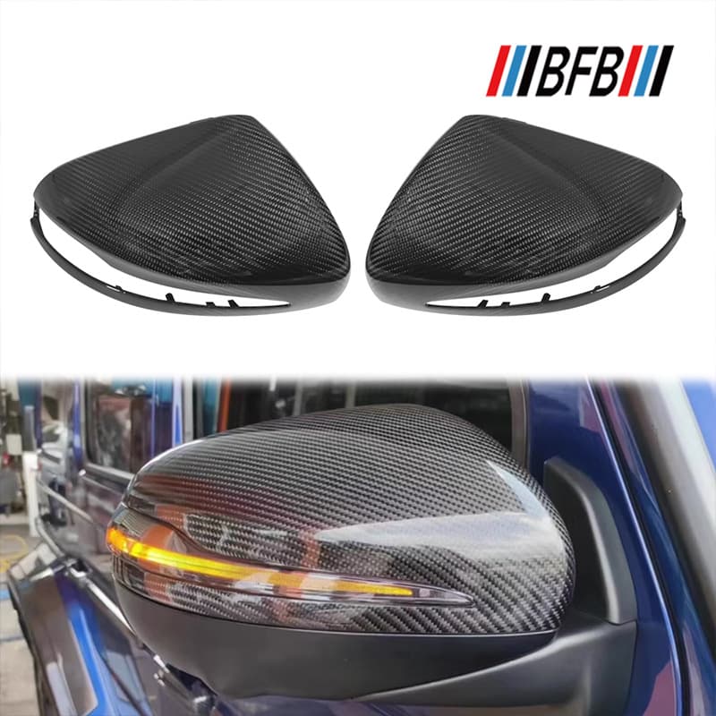 Suitable for Mercedes-Benz G-Class W464 carbon fiber rearview mirror cover G63 dry carbon replacement reversing mirror housing rearview mirror cover