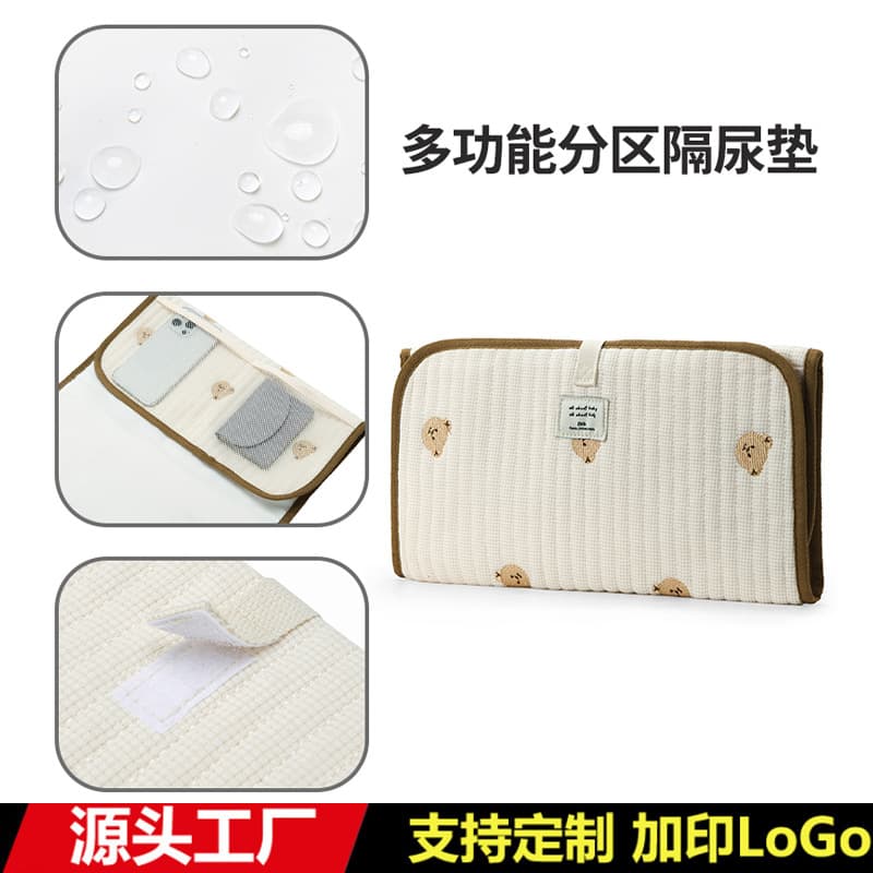 New out-and-out baby diaper pad, portable infant diaper bag, foldable bear portable diaper pad