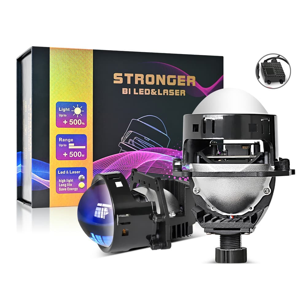 Factory Wholesale Car Modification 3-Inch Bi-LED Lens Headlight Plug-and-Play Lens H4 H7 9005 High/Low Beam Integrated