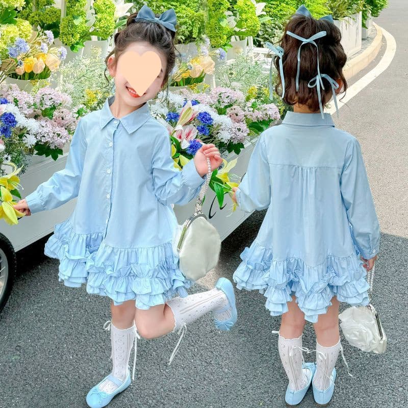 Girls' Dress New Spring Princess Style 2025 Baby Kids Autumn Winter Fashion Korean Version