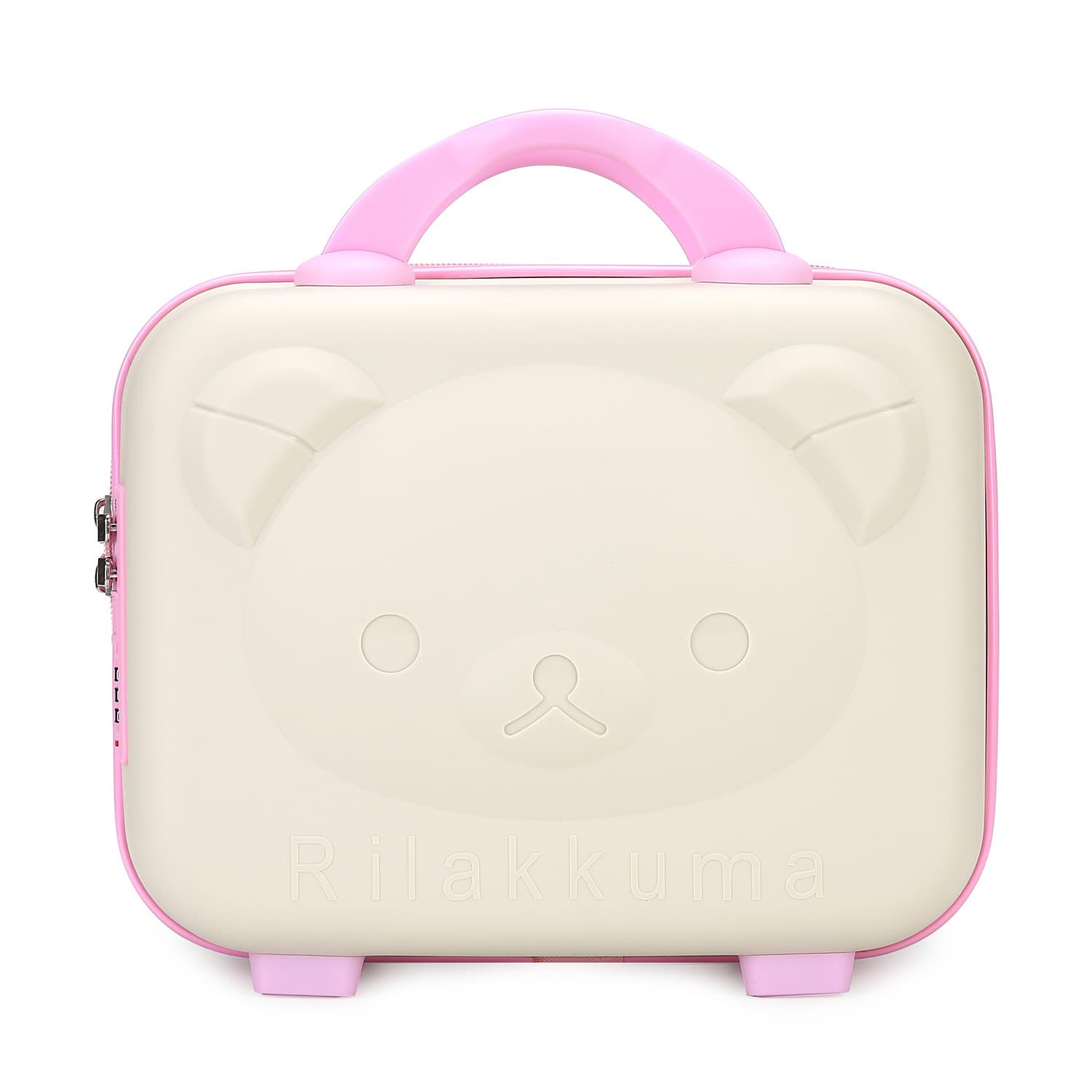14-inch PP Handle Luggage 3D Cartoon Bear Cosmetic Case Mini Makeup Storage Bag Gift Travel Suitcase