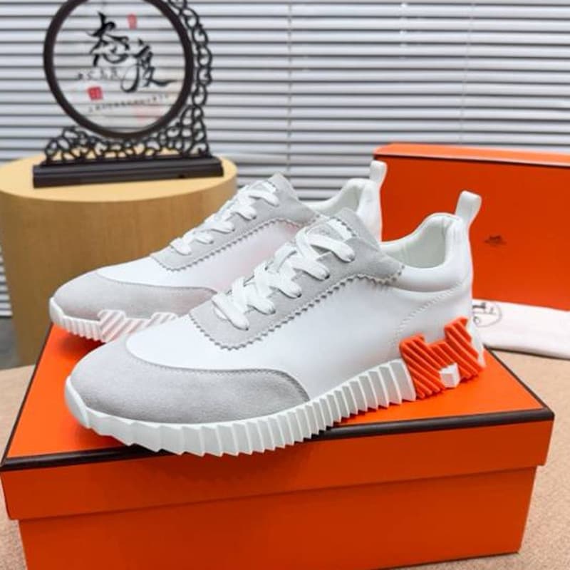 European foreign trade sports and casual shoes new style color-blocked genuine leather breathable and comfortable lace-up trendy running sports shoes for men