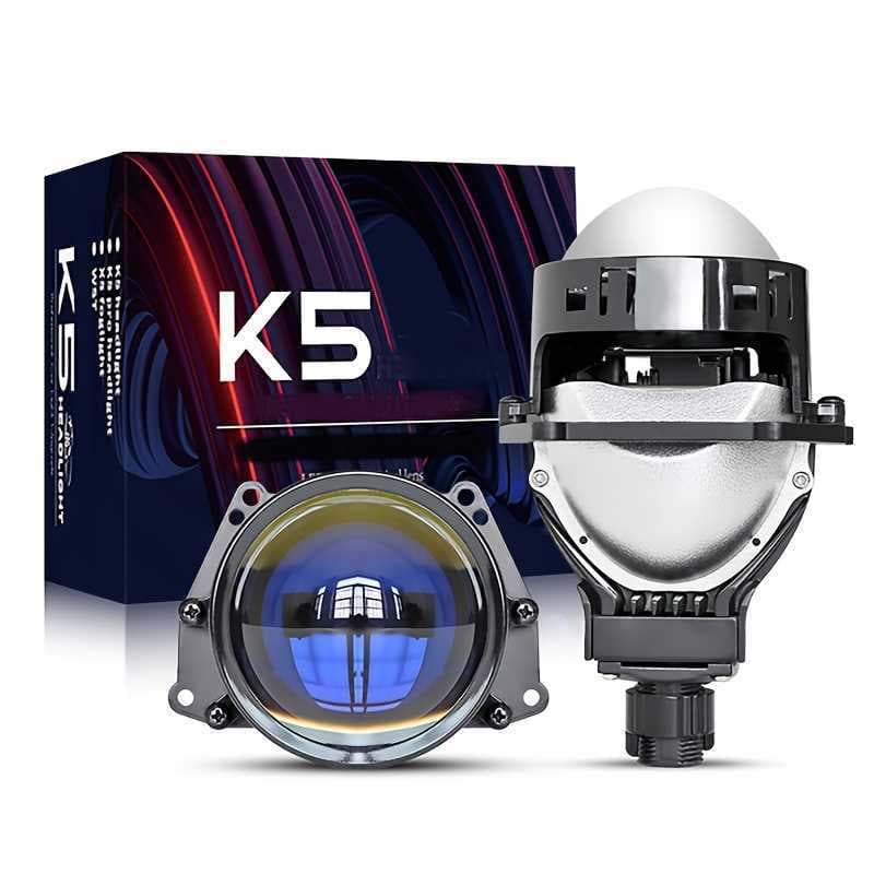 Blue Tiger Automotive LED Headlight Bulb Bi-Lens Projector Super Bright Focused Cutoff Dual Lens Cup No-Modification Upgrade Car Light Lens