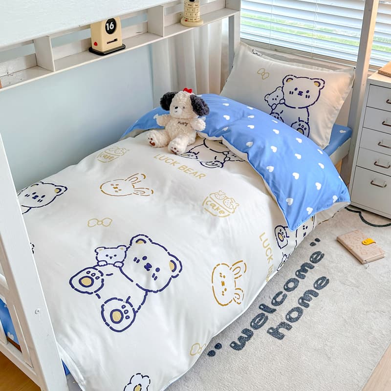 [Exclusive] Single 3-Piece Set Sheet + Duvet Cover + Pillowcase (Pattern Random)