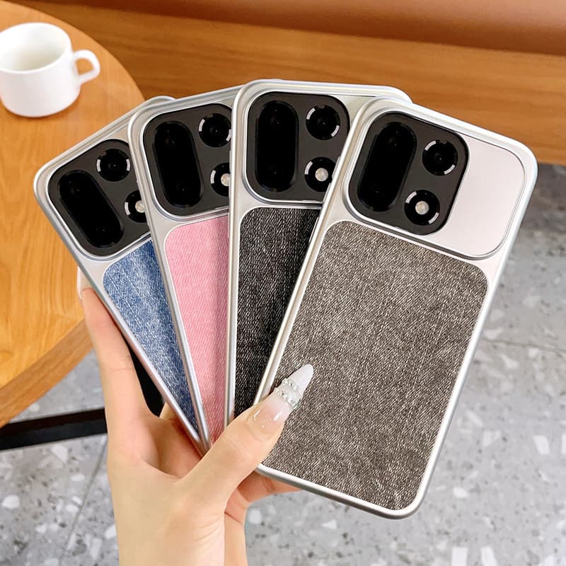 Magnetic Wireless Charging Case for OnePlus 15, Denim Leather Texture Protective Cover for OnePlus 15T, 1+15 Hard Shell