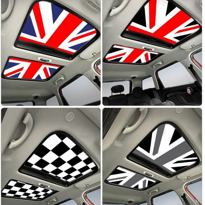 Sunshade for BMW Mini Cooper Sunroof, Union Jack Pattern, Window Sun Protection, Heat Insulation, Interior Modification