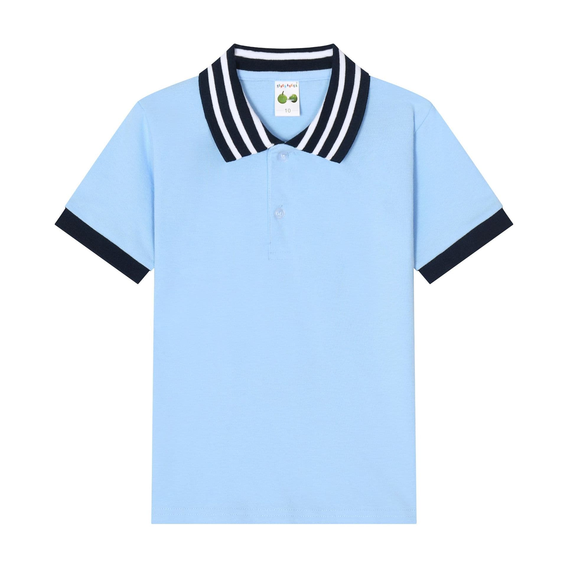 Kids White T-Shirt, Children's Polo Shirt Short Sleeve, 100% Cotton, Turn-Down Collar, School Uniform, Drop Shipping