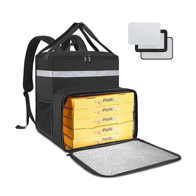 Factory Direct Double-shoulder Pizza Delivery Bag Insulated Amazon Bestseller Deliver Y Bag For Hot Cold Food Delivery