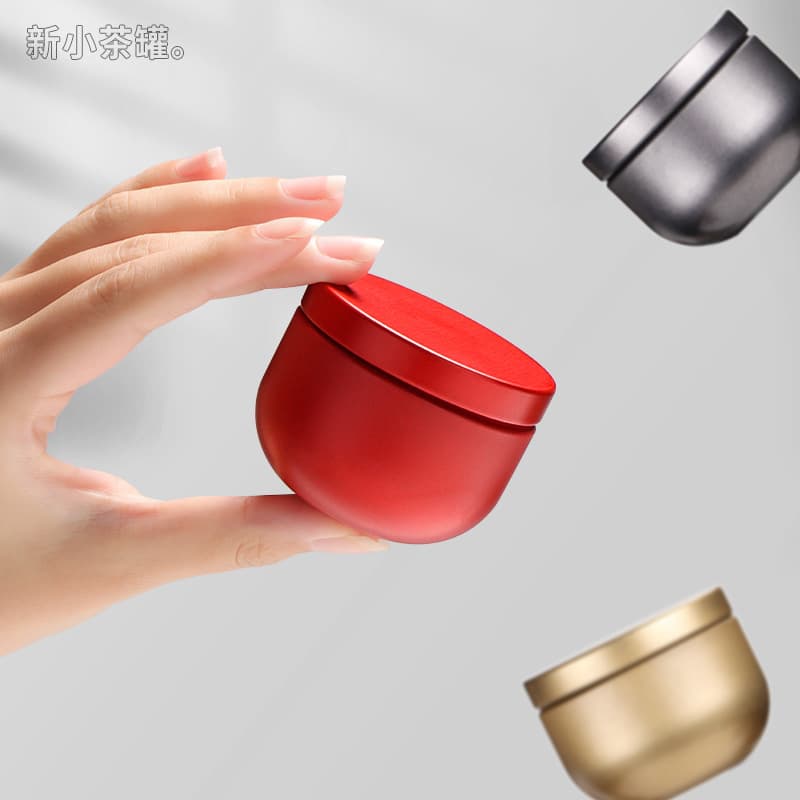 Mini Tea Canister Small Portable Tea Tin with Inner Lid Empty Can Iron Can Tea Box Iron Box Wholesale