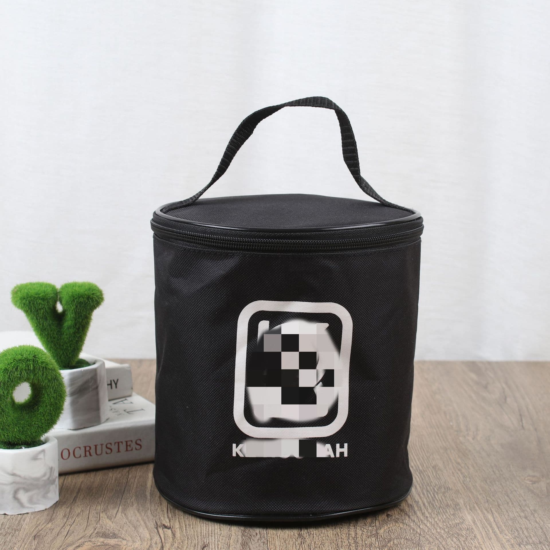 Manufacturer's outdoor barbecue fire pit storage bag, round waterproof foldable Oxford cloth storage bag with optional logo printing