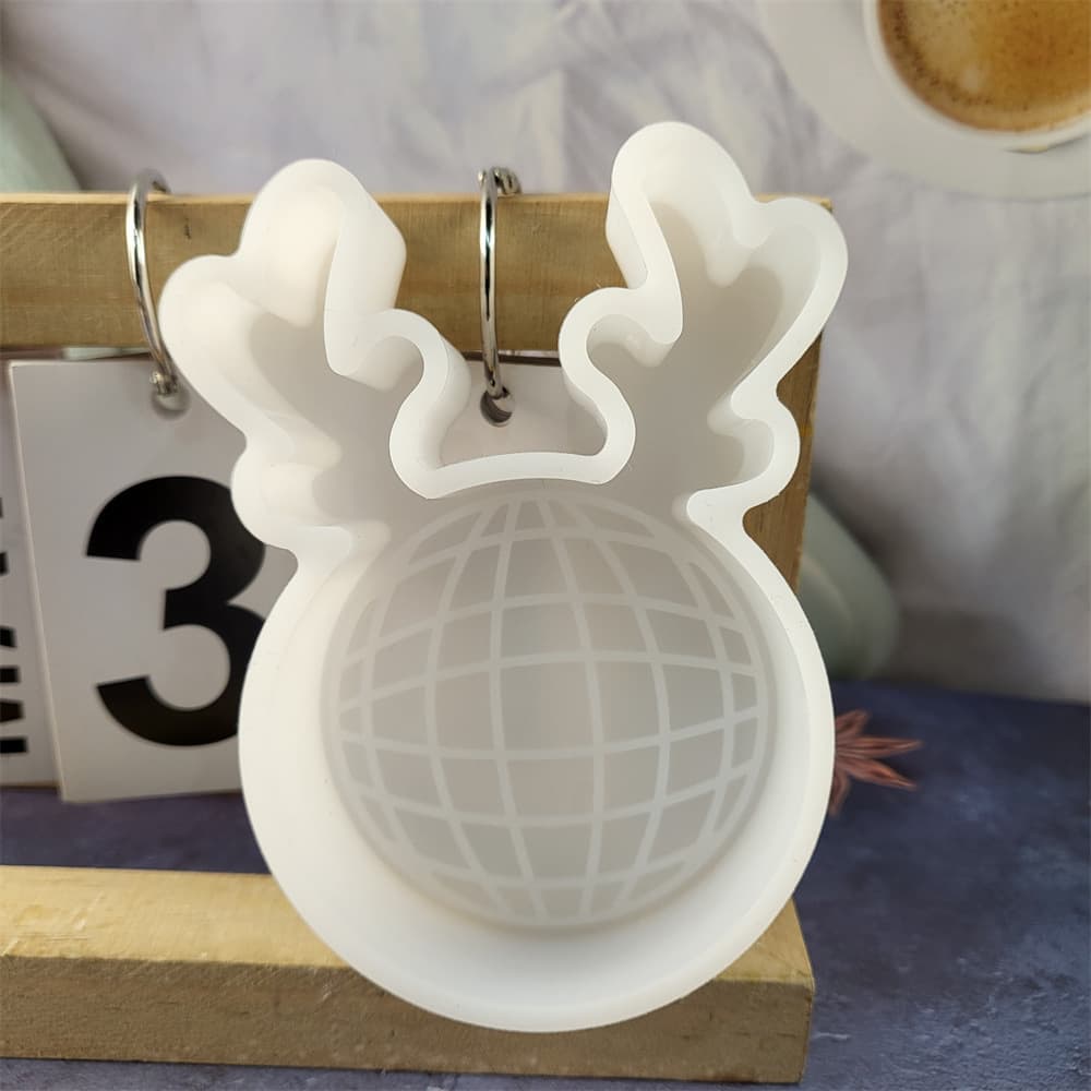 Z0154 Christmas Elk Antler Aromatherapy Crystal Glue Silicone Mold DIY Decorative Silicone Mold