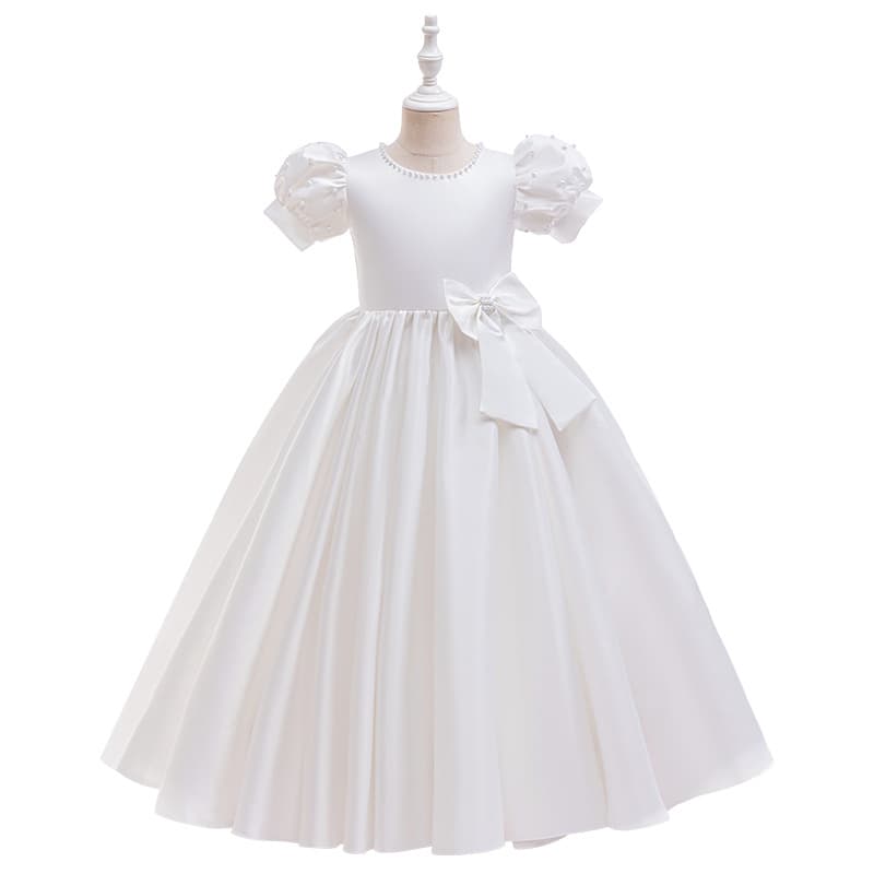 Cross-border Children's Formal Dress Princess Gown for Big Kids Summer Flower Girl Birthday Piano Performance Tutu Dress for Girls