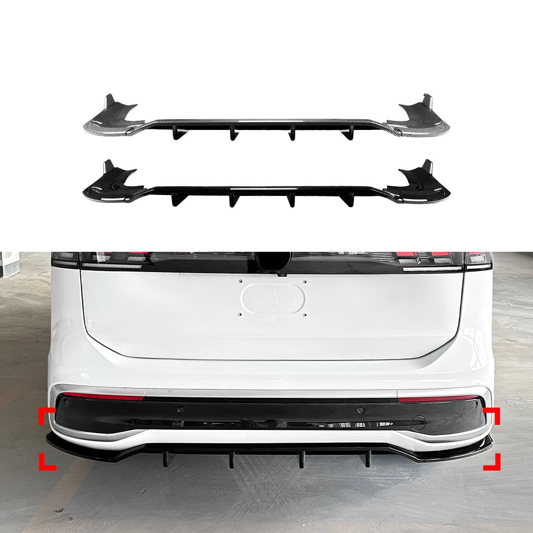 For Volkswagen Tiguan MK3 Standard Edition 2024+ Rear Lip Diffuser Spoiler Rear Bumper Corner Modification