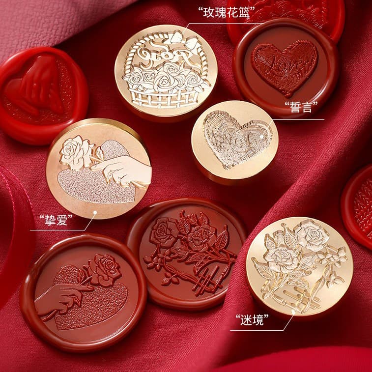 Valentine's Day Wax Seal Stamp Head - Suidisi Qixi Festival Copper Head Wholesale Wax Seal Wax Gift Packaging Handmade DIY