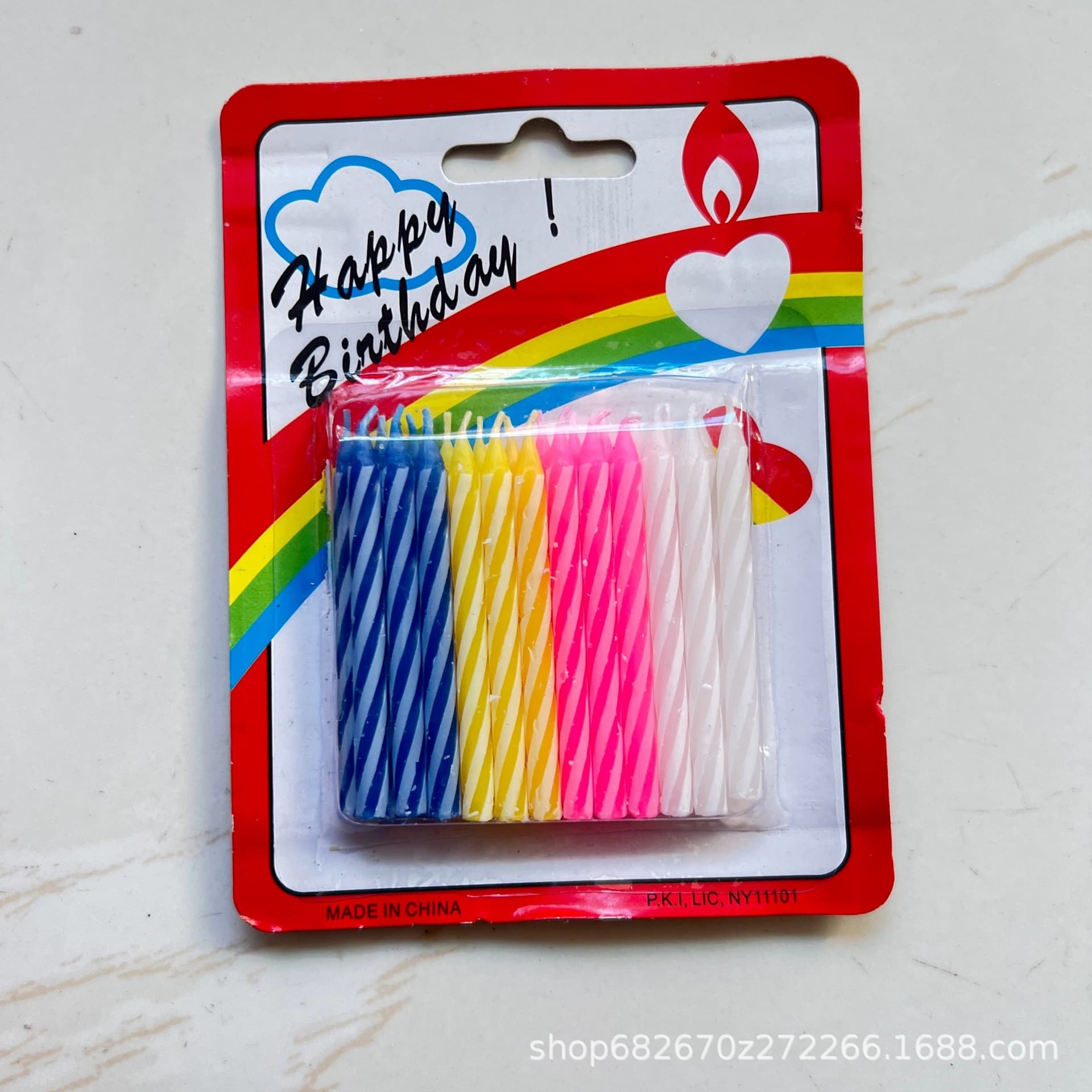 5.5 No Flower 24-Piece 12-Piece Spiral Candles Creative Birthday Cake Candles Wholesale Birthday Party Colored Candles