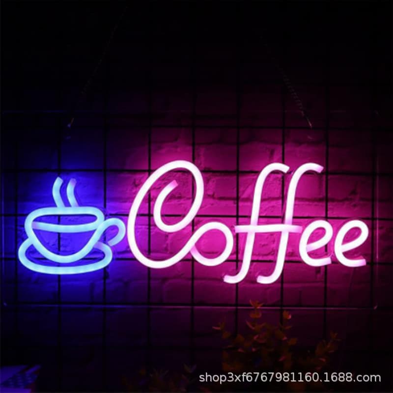 Cross-border e-commerce Amazon LED neon light indoor and outdoor glowing decorative sign fast shipping open neon light