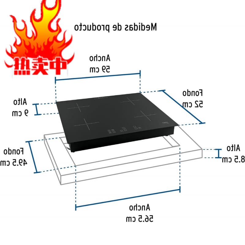 Factory Foset Riviera PAE-NI, Built-in Induction Grill cm