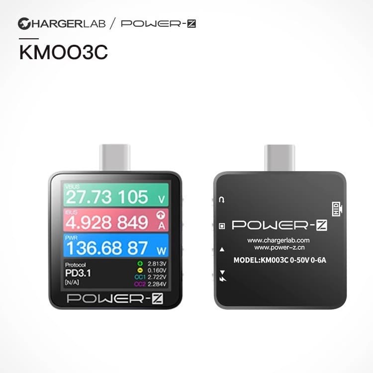 POWER-Z USB Tester Voltmeter Ammeter Power Meter PD Trigger KM003C Smart Detection