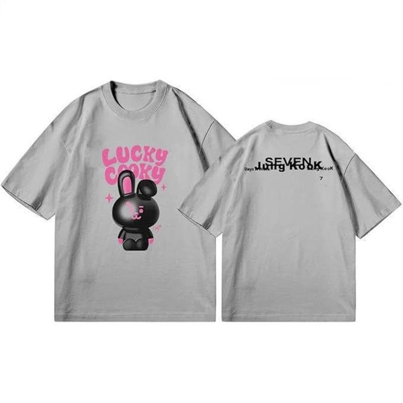BTS Jungkook's album JUNGKOOK SEVEN same style printed short-sleeved T-shirt