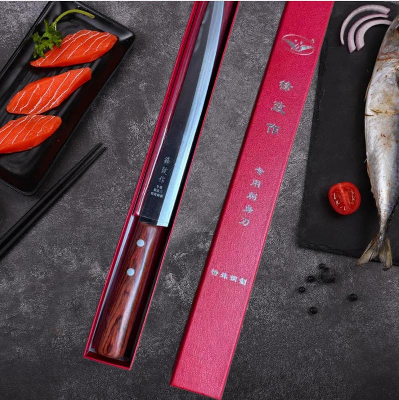 Sashimi Knife Japanese Sashimi Knife for Salmon Yanagiba Japanese Kitchen Knife Sushi Knife Sashimi Knife