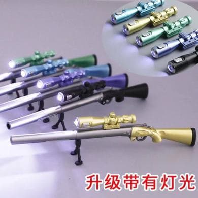 Creative Light-Up Chicken Dinner Pistol Pen Sniper Rifle Shape for Boys Student 98K Sniper Rifle Pen