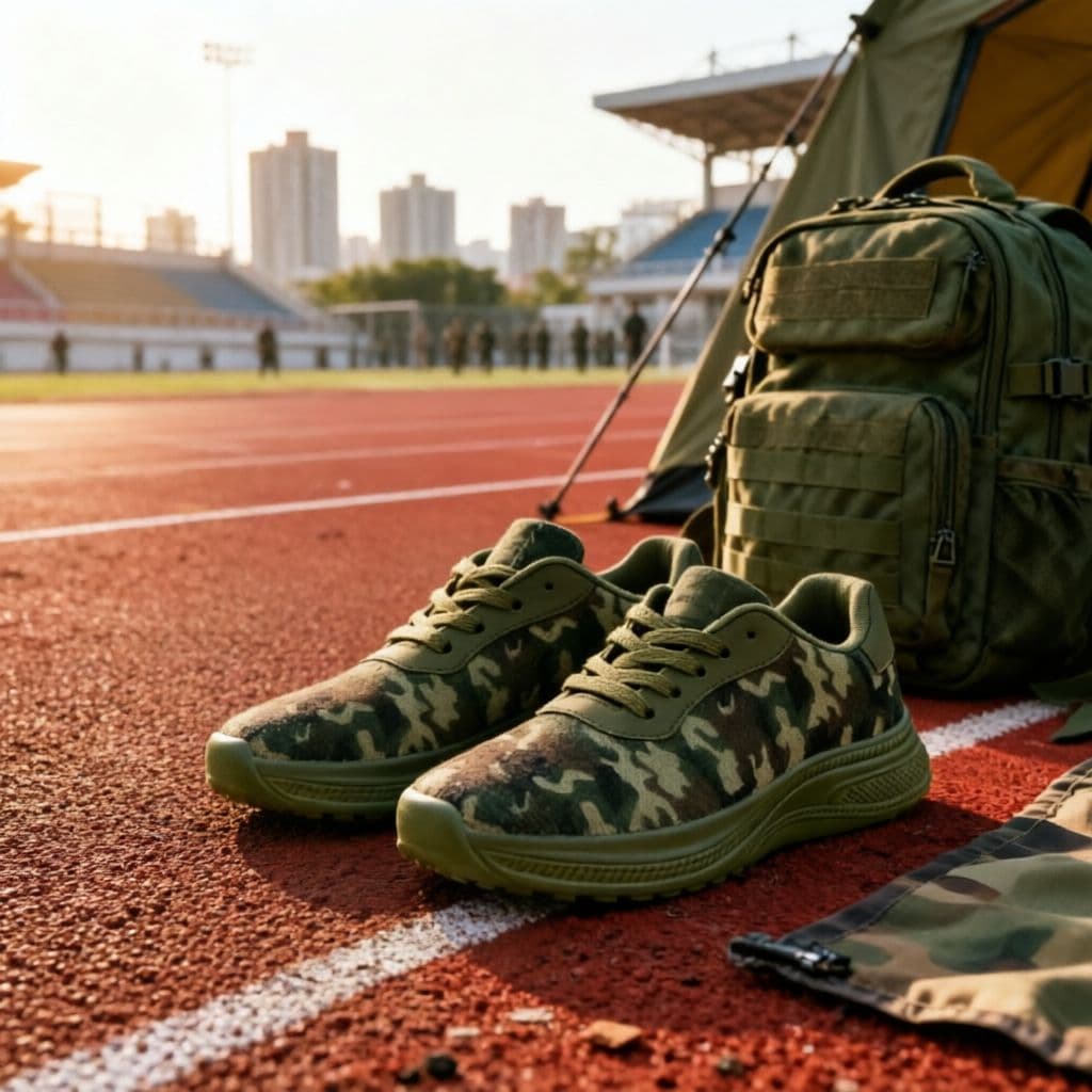 2026 New Boys' Summer Camp Wholesale Children's Military Training Shoes, Camouflage Shoes, Middle-Aged Kids Sports Shoes, Boys' Shoes