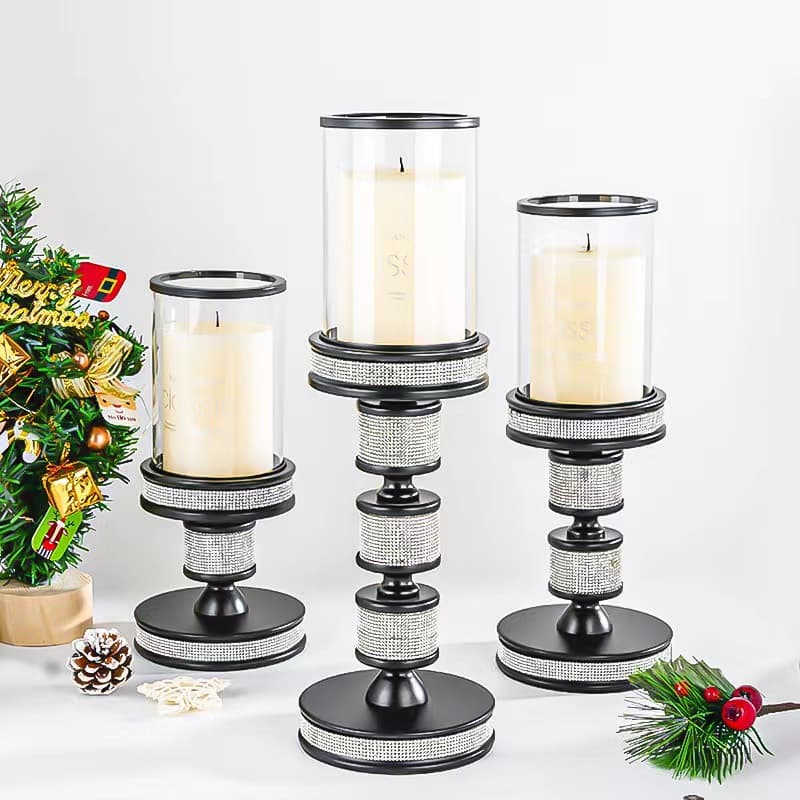Cross-border metal candle holder, high-end light luxury candle holder, romantic table decoration, wedding Christmas candle holder decoration
