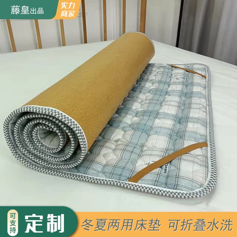 Student reversible cooling mat with thickened design for all-season use, single bed nap mat for kindergarten children or floor sleeping