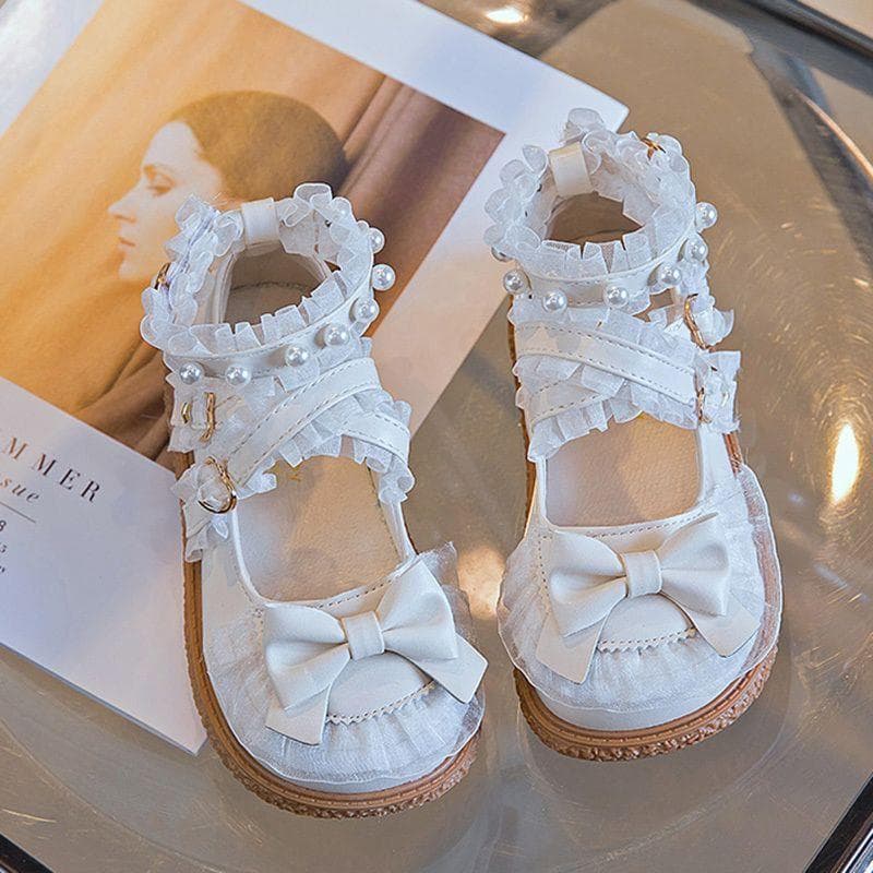 Girls Single Shoes Lolita Soft Sole Princess 2025 Children Little Girl Spring New Shoes Casual Leather Shoes