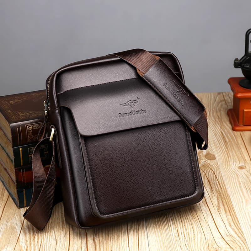 Cross-border Men's Business Commuter Premium Shoulder Bag Casual Versatile Large Capacity Textured Crossbody Backpack