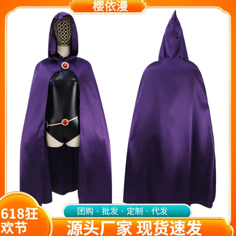 Yingyiman Cos Anime Cosplay Costume Raven Teen Titans Cosplay Outfit Set In Stock