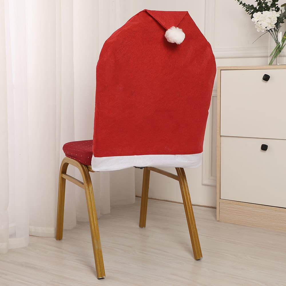 Christmas Chair Cover Non-Woven Fabric Christmas Dining Table Chair Cover Christmas Decoration Props Christmas Chair Cover