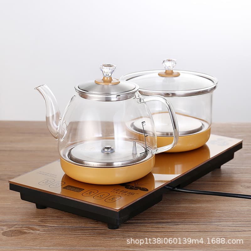Bottom Water-Filling Electric Tea Stove with Automatic Water Supply, Built-in Fast Heating Electric Kettle in Tea Table