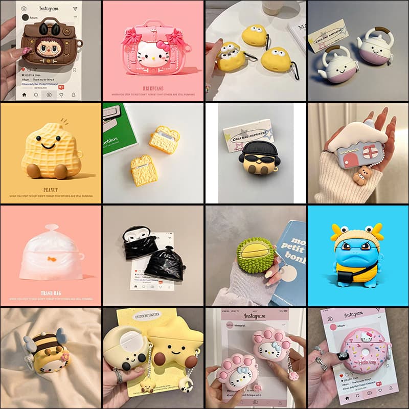 AirPods 4 Cartoon Pattern Wireless Protective Case Silicone Cute Wireless Bluetooth Earbuds Case Compatible with Apple Pro 3